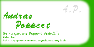 andras poppert business card